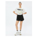 Koton Mini Shorts with Lace-Up Waist, Relaxed Fit.