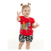 Denokids Ballerina Zebra Baby Girl T-shirt Poplin Shorts Set