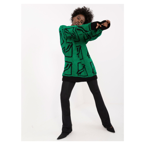 Green women's oversize sweater