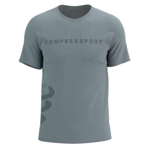 Compressport LOGO SS TSHIRT Pánske tréningové tričko, sivá, veľkosť