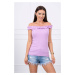 Blouse with ruffles in purple