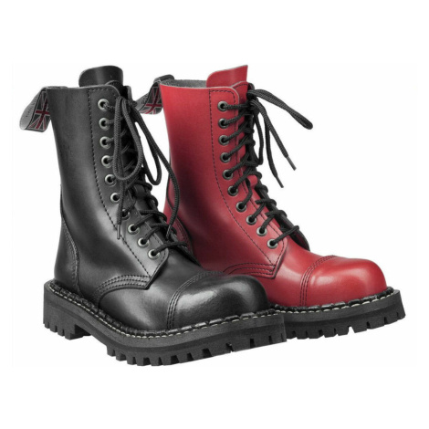 Topánky STEADY´S - 10 dierkové - Black red - STE / 10_black / red