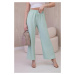 Viscose wide trousers light mint