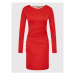 Rinascimento Koktejlové šaty CFC0018416002 Červená Slim Fit