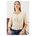 Bianco Lucci Women's Buttoned Knitwear Seasonal Cardigan