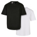 Boys' Heavy Oversized T-Shirt 2-Pack White+Black