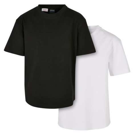 Boys' Heavy Oversized T-Shirt 2-Pack White+Black Urban Classics