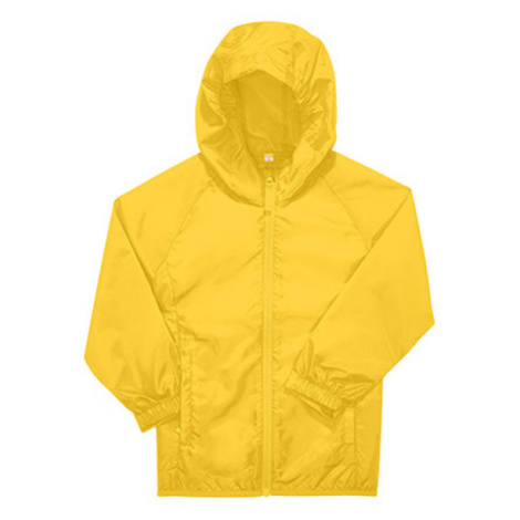 B&amp;C Detská ľahká vetrovka JK001 Pop Yellow B&C