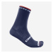 CASTELLI Cyklistické ponožky klasické - ROSSO CORSA - modrá