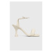 Kožené sandále Patrizia Pepe biela farba, 8X0044 L048 W338