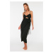 Trendyol Black Cut-Out Detailed Tasseled Beach Dress