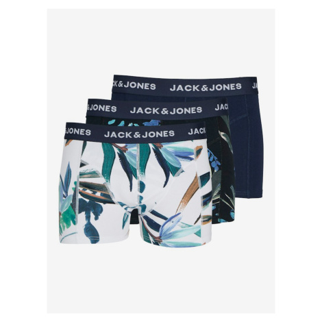 Set of three men's boxer shorts in blue and white by Jack & Jones - Men