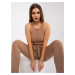 CAMEL CROP TOP S KNOFLÍČKAMI RILEY -RV-TP-7528.11X-CAMEL BROWN