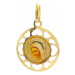 Zlatý okrúhly medailón Božia Matka Mária