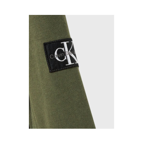 Calvin Klein Jeans Mikina Badge IB0IB01114 Zelená Regular Fit