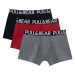 Pull&Bear Boxerky  sivá melírovaná / červená / čierna / biela