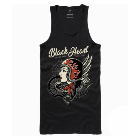 tielko BLACK HEART MOTORCYCLE GIRL Čierna