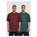 Men's Tall Tee 2-Pack Burgundy and Bottle Green T-Shirts