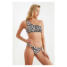Trendyol Leopard Patterned Regular Waist Bikini Bottom With Ring Accessory