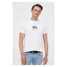 Bavlnené tričko Alpha Industries 118533.09-White, biela farba, s potlačou