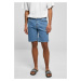 Relaxed Fit Denim Shorts Light Blue Washed