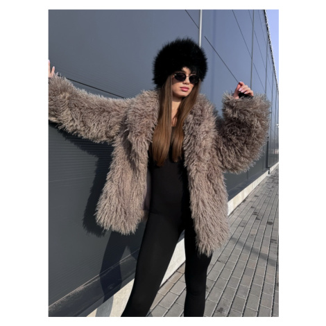Hnedé dámske kožuchy