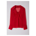 Trendyol Limited Edition Red Yoryo Chiffon Chic Blouse