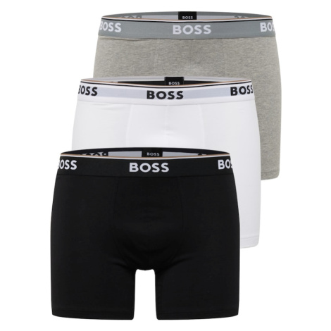 BOSS Boxerky 'Power'  sivá melírovaná / čierna / biela Hugo Boss