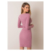 Ružové šaty s dlhým rukávom RV-SK-5765.44P-dark pink