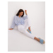 Women's trousers made of white smooth denim