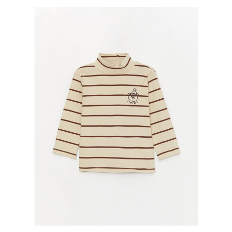 LC Waikiki LCW baby Turtleneck Long Sleeve Striped Baby Boy T-Shirt