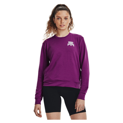 Mikina Under Armour Rival Terry Graphic Crew Mystic Magenta