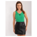 ZELENÝ REBROVANÝ BASIC TOP -DHJ-TP-8962.20-GREEN