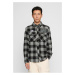 Men's checkered shirt Ozzy with long sleeves black/gray