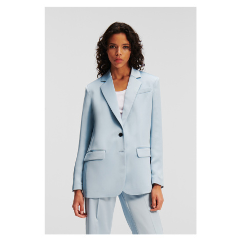 Sako Karl Lagerfeld Fluid Satin Tailored Blazer Cashmere Blue