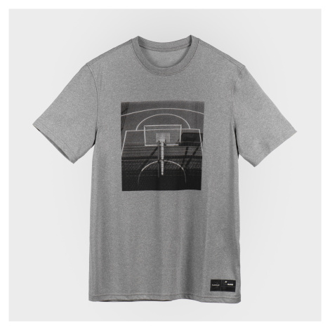 Pánske basketbalové tričko/dres TS500 Fast sivé s fotkou TARMAK