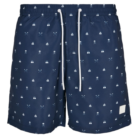 Skullandyacht aop swim shorts pattern Urban Classics