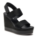 Calvin Klein Jeans Sandále Wedge Sandal Webbing In Mr YW0YW01360 Čierna