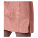 Blancheporte Tunikový pulóver s vrkočovým vzorom ružové drevo