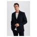 DEFACTO Slim Fit Slim Fit Lined Buttoned Basic Plain Blazer Jacket