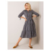 Dámske čierne šaty s opaskom LK-SK-508005.07P-gray-black