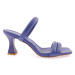 DGN 3025-23y Women's Two-Round Strapped Goblet Heeled Slippers Sax Blu