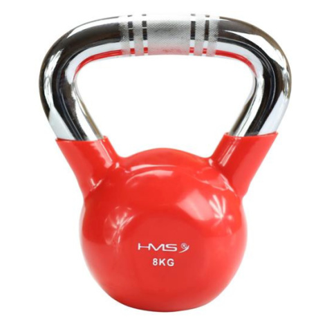 Kettlebell s chromovaným úchopem HMS KTC 8 kg červený