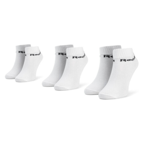 Reebok Súprava 3 párov kotníkových ponožiek unisex Act Core Ankle Sock 3p FL5227 Biela