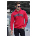 Madmext Red Printed Men's Sweatshirt 5312