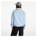 Urban Classics Ladies Oversized Sherpa Denim Jacket Clearblue Bleached