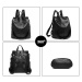 Konofactory Čierny kožený ruksak s príveskom 2v1 „Classic“ 11L