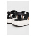 Sandále BOSS Jess Sandal-FL dámske, čierna farba, na platforme, 50493086