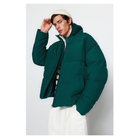 Trendyol Green Unisex Oversize Fit Stand Collar Puffer Winter Coat