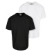 Curved Oversized Organic Cotton T-shirt 2-Pack White+Black